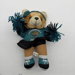 Vintage NFL 12”Jacksonville Jaguars Cheerleader Teddy Bear Plush Good Stuff 1999